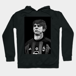 Kaka Brazil Legendary Football Black And White Art Hoodie